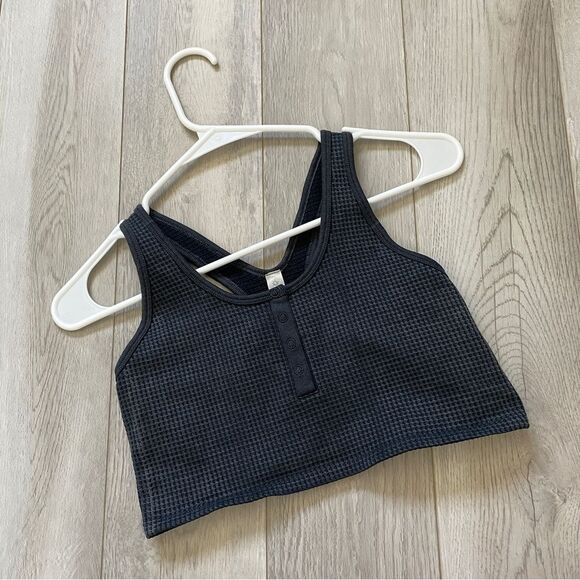 Aerie Offline Main Squeeze Seamless Racerback Long Line Bra Gray (Small) thermal - Picture 1 of 5